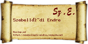Szebellédi Endre névjegykártya